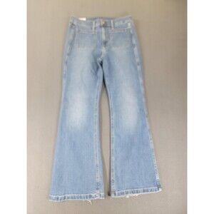 Gap Jeans Womens 10P 30 Medium Indigo 70s Flare High Rise Stretch Denim Petite